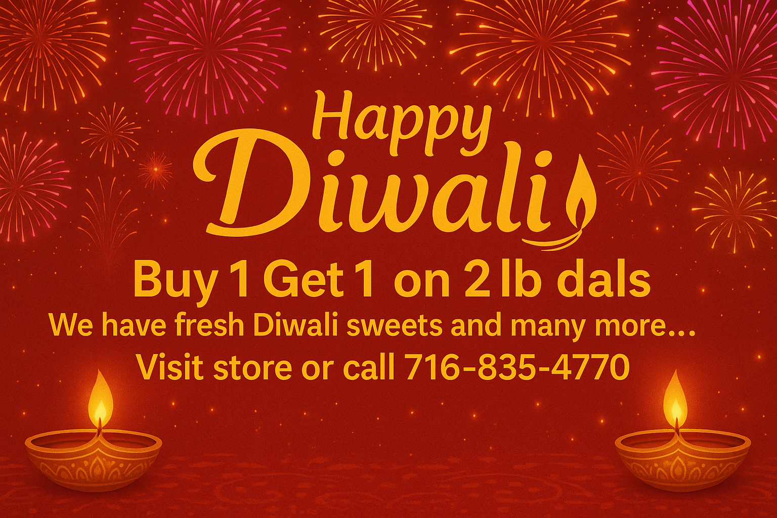 Happy Diwali offers at Super Bazaar Buffalo